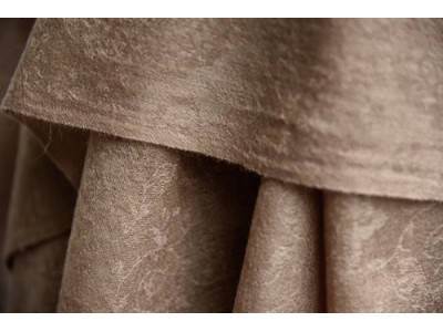 Echte pashmina sjaal of stola, taupe, jacquard